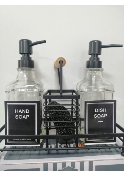 Metal Stantlı 2 Li Sıvı Sabunluk