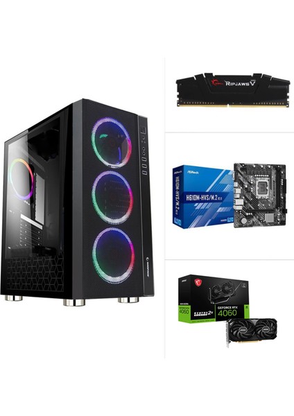 en Sistem X1 - I5 12400F + Rtx 4060 8gb + 16GB Ram + 500GB M2 SSD Masaüstü Bilgisayar