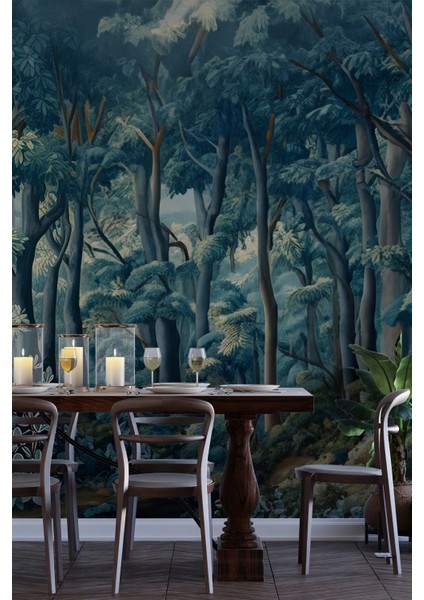 Orman Manzaralı Duvar Kağıdı 3 Boyutlu Isı ve Ses Yalıtımlı