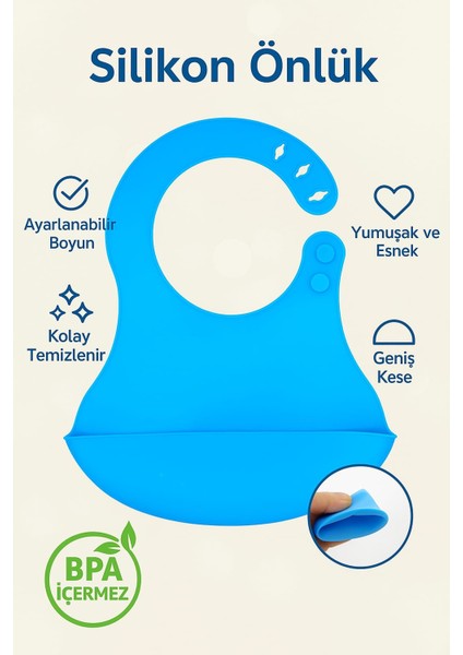 Silikon Mama Seti 11 Parça Mavi