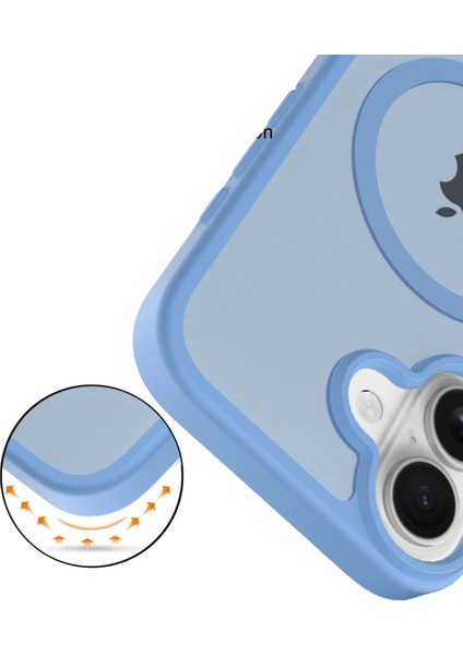 Apple iPhone 17 Jota Magsafe Kapak - Açık Mavi modelleri