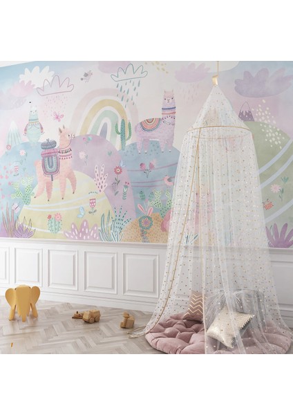 Kız Çocuk Odası Duvar Kağıdı -Isı ve Ses Yalıtımı Yırtılmaz