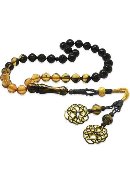 1000 Ayar Gümüş Özel Kazaz Püsküllü Istanbul Kesim Süzme Siyah Beyaz Ateş Kehribar Tesbih