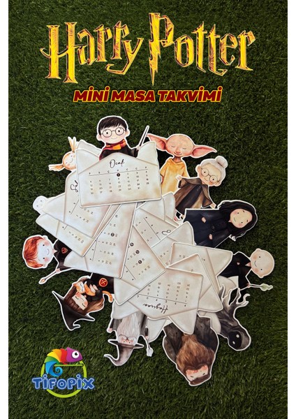 Harry Potter Temalı Ahşap Standlı Masa Takvimi 2026 Masa Takvimi modelleri