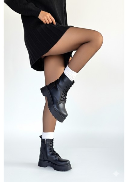 Jonni Premium Siyah Bağcıklı Postal Bot modelleri