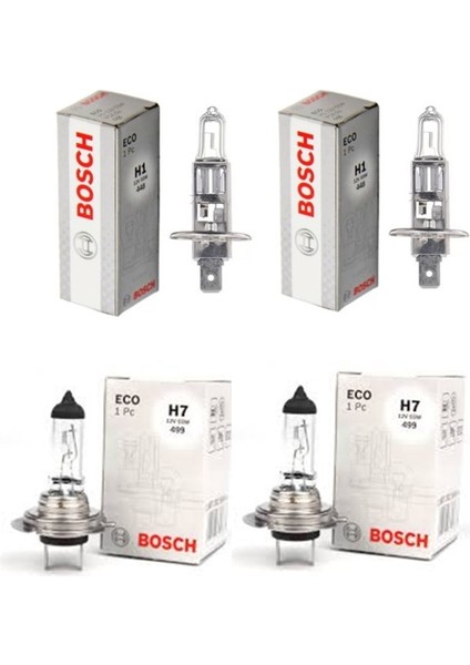 Ford Focus 2005-2010 Ön Uzun Far Ön Kısa Far Halogen 4 Lü Far Ampülü Takımı