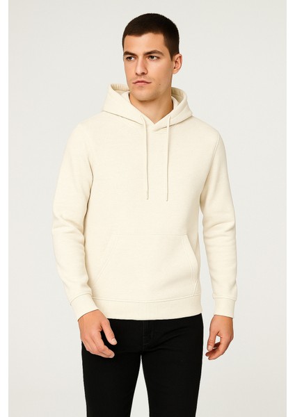 Üç Iplik Kapüşonlu Kanguru Cepli Sweatshirt Hoodie fırsatları