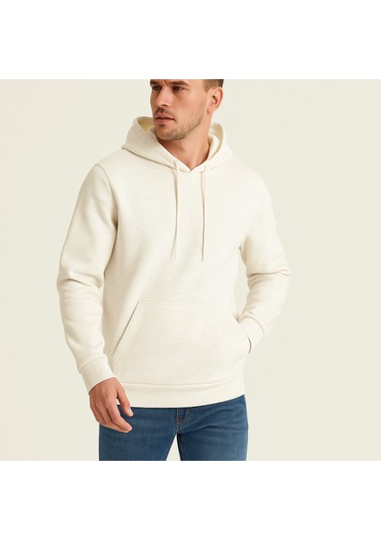 Üç Iplik Kapüşonlu Kanguru Cepli Sweatshirt Hoodie indirimleri