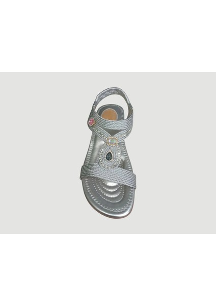 25Y120-6 Kadın Parmak Arası Sandalet Gümüş fırsatları