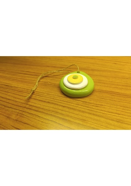 El Yapımı Yeşil Nazar Boncuğu-Dekoratif Nazar Boncuğu Askılı – El Yapımı Nazar Süsü - Pozitif Enerji Nazar Boncuğu