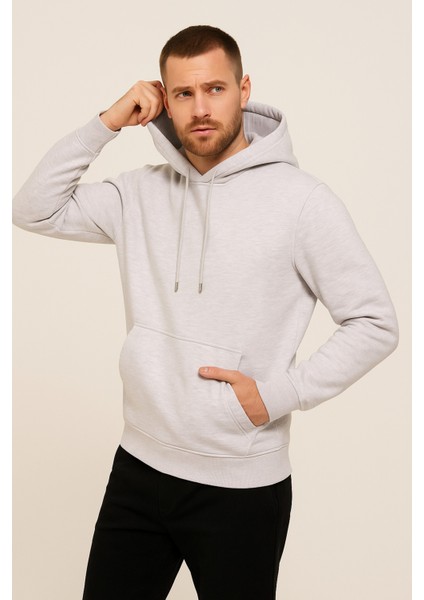 Üç Iplik Kapüşonlu Kanguru Cepli Sweatshirt Hoodie fırsatları