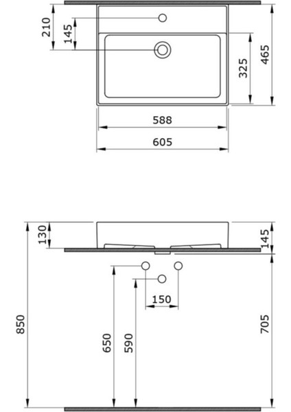 Milano 60 cm Çanak Lavabo Parlak Siyah 1376-005-0126 fiyatları