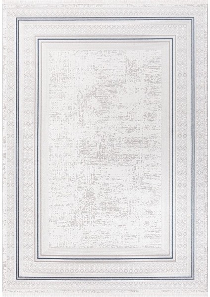 Zena 404A Krem Lacivert Serisi Akrilik Salon Oturma Yatak Odası Halısı