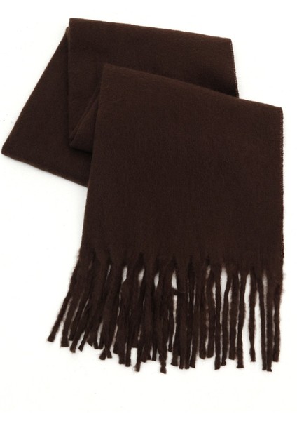 Klein Soft Touch Püskül Detaylı Yün Dokulu Premium Kışlık Şal Saçaklı Atkı fırsatları