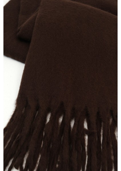 Klein Soft Touch Püskül Detaylı Yün Dokulu Premium Kışlık Şal Saçaklı Atkı indirimleri