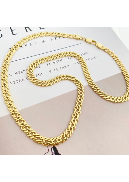 Kadın Zincir Kolye Vintage Kolye Kararmaz Xuping Vip Seri 14 Ayar Gold 60CM indirimleri