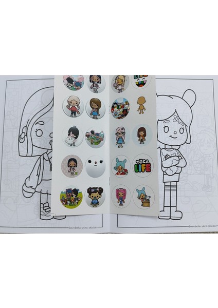4 Adet Stickerli Boyama Kitabı 12 Li Kuru Boya Kalemi Hediyeli (H.kitty/frozen/toca B./PIJAMASKE)X03 fırsatları