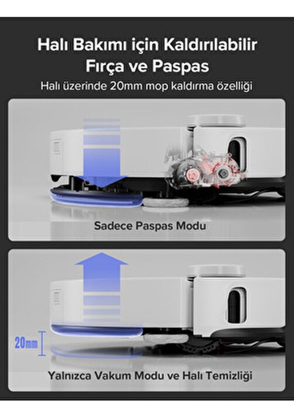 S8 Maxv Ultra Akıllı Robot Süpürge - Beyaz