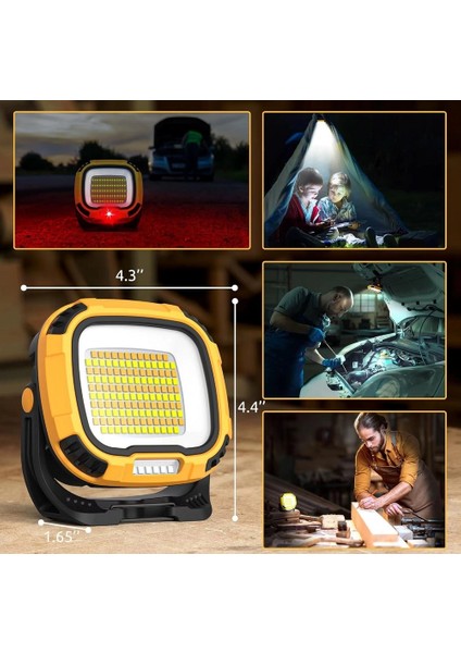 WS-582 LED Çalışma Feneri, 3500 Lümen, Powerbank Özellikli, Mıknatıslı, USB Şarjlı, Tripod Bağlantılı, Taşınabilir Aydınlatma Kamp, Avcılık, Acil Durum fırsatları