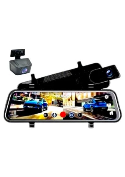 2 Kameralı Wifi'li Dikiz Ayna Kayıt Kamerası – Çift Görüşlü Araç Dvr