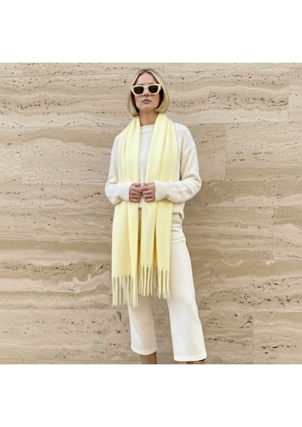 Klein Soft Touch Püskül Detaylı Yün Dokulu Premium Kışlık Şal Saçaklı Atkı fiyatları