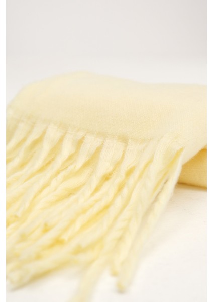 Klein Soft Touch Püskül Detaylı Yün Dokulu Premium Kışlık Şal Saçaklı Atkı fırsatları