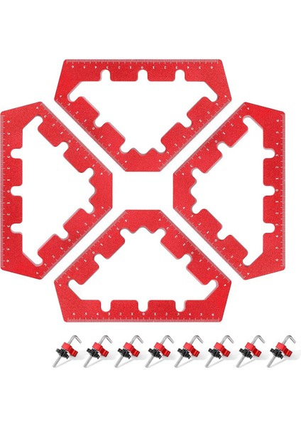 4pcs Ahşap Işleme Aletleri Için Köşe Kelepçeleri, 45 ve 90 Derece Kelepçeler Alüminyum Alaşım Konumlandırma Kareleri Dik Açı Kelepçeler (Yurt Dışından)