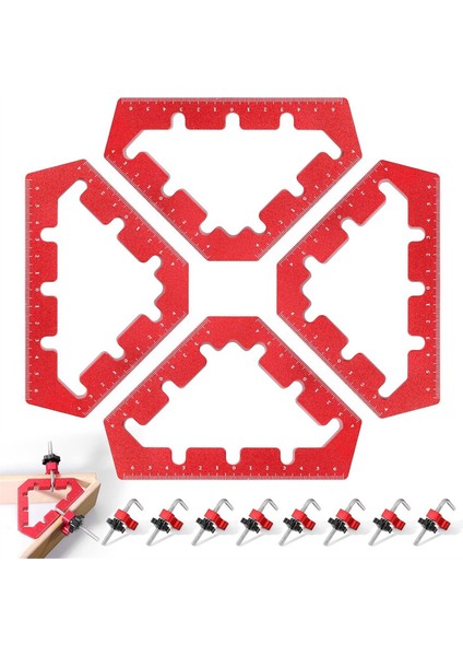 4pcs Ahşap Işleme Aletleri Için Köşe Kelepçeleri, 45 ve 90 Derece Kelepçeler Alüminyum Alaşım Konumlandırma Kareleri Dik Açı Kelepçeler (Yurt Dışından) fiyatları