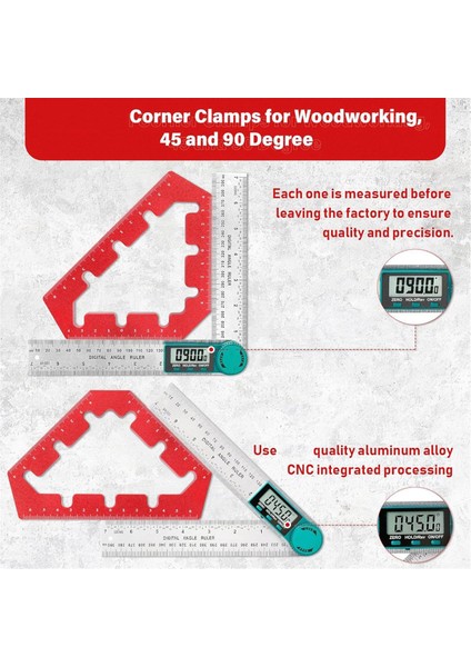 4pcs Ahşap Işleme Aletleri Için Köşe Kelepçeleri, 45 ve 90 Derece Kelepçeler Alüminyum Alaşım Konumlandırma Kareleri Dik Açı Kelepçeler (Yurt Dışından) modelleri