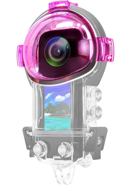 INSTA360 X3 Dalış Kasası Için Dalış Filtresi, Tüplü Dalışta Renk Düzeltmesi, Şnorkel ve Sualtı Fotoğrafları Videolar, Mor (Yurt Dışından) fiyatları