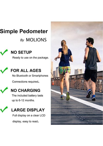 Yürüyüş Için Pedometre, Büyük Ekranlı Doğru Pedometre ve Erkekler Için Kemer Klipsleri Kadınlar ve Yaşlılar (Yurt Dışından) modelleri