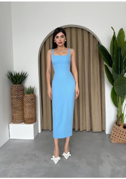 Calliope Kare Yaka Midi Boy Elbise fiyatları