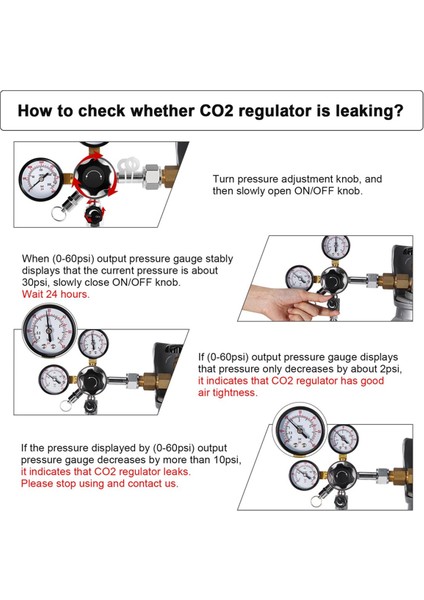 CGA-320 Keg Regülatörü, 1/4inch ve 5/16 Inç Konektörlü Kegeratör Basınç Regülatörü Için Çift Aşamalı Gösterge Co2 Regülatörü (Yurt Dışından) fiyatları