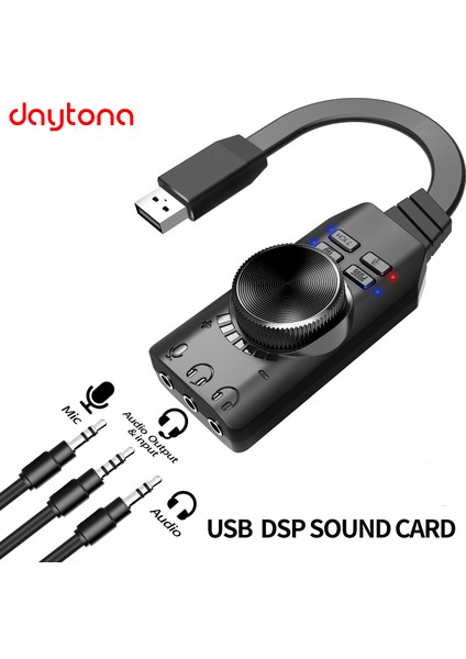 A4677 USB 2.0 Ses Kartı 7.1 Kanallı Pc ve Laptop Için Pubg Oyun Harici Ses Kartı 3.5mm-Kulaklıkla Tak ve Çalıştır Mikrofon Jakları Ses Kontrolü Mikrofon Oyunları Ses Efekti Yükseltme Adaptörü fiyatları