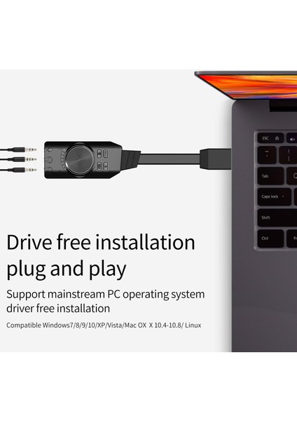 A4677 USB 2.0 Ses Kartı 7.1 Kanallı Pc ve Laptop Için Pubg Oyun Harici Ses Kartı 3.5mm-Kulaklıkla Tak ve Çalıştır Mikrofon Jakları Ses Kontrolü Mikrofon Oyunları Ses Efekti Yükseltme Adaptörü indirimleri