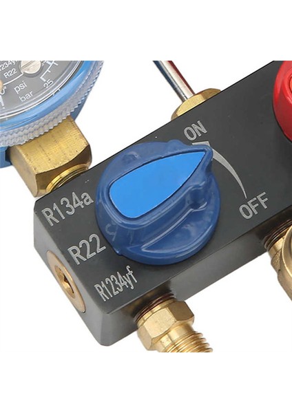 HS-M01 Soğutucu Teşhis Manifold Göstergesi G1/4 Durum Manometre Basınç Göstergesi Soğutma Araçları R22/R1234YF (Yurt Dışından) indirimleri