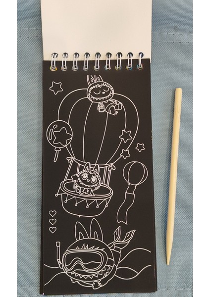 Labubu Figürlü Kalemli Kazıma Defteri Model 6 (17CM*8CM) AD98230 modelleri