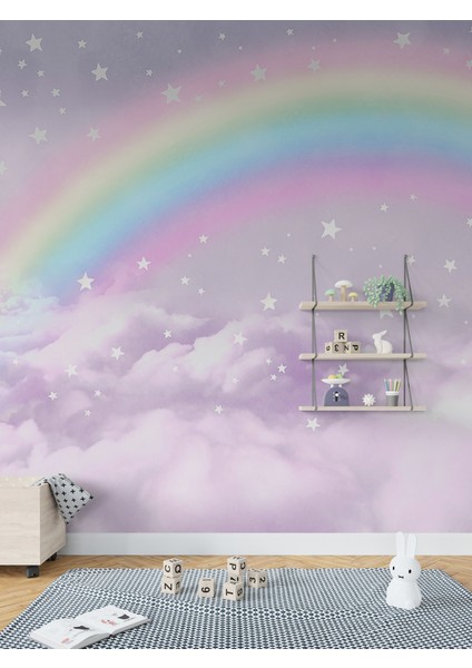 Gökkuşağı Temalı Duvar Kağıdı -Isı ve Ses Yalıtımı Yırtılmaz fiyatları