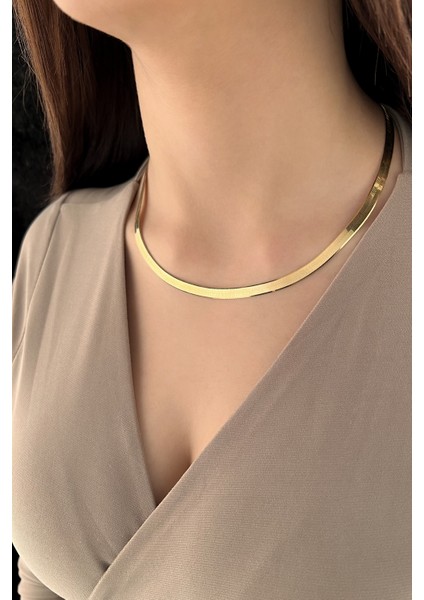 14 Ayar Altın Italyan Ezme Kolye Zincir 5,20 mm fiyatları