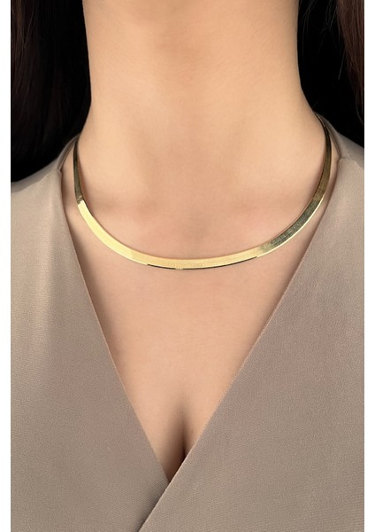 14 Ayar Altın Italyan Ezme Kolye Zincir 5,20 mm modelleri