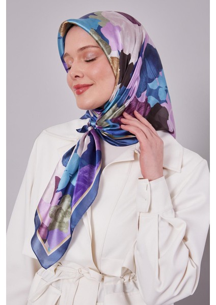 Saks Gül Desen Kristal Eşarp modelleri