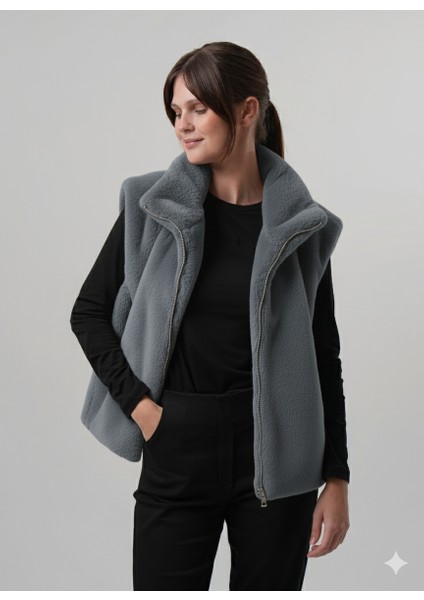 Nur Kadın Yelek Kadın Rabbit Yelen