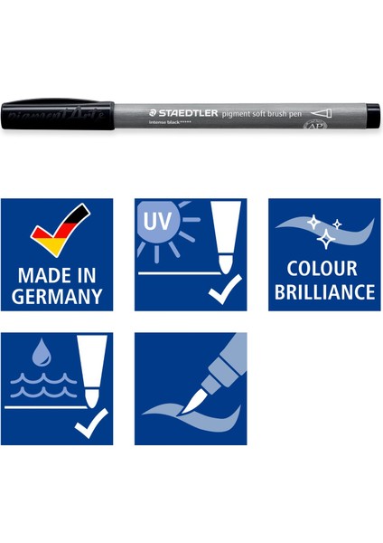 - Wiz Design / 372 C6 Staedtler Pigment Arts Kalem Gri Renkler 6'lı