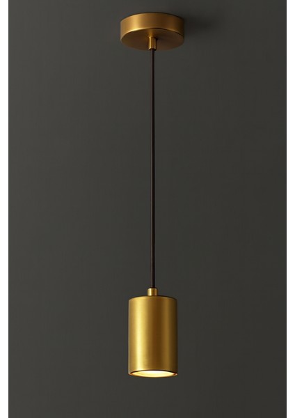 Modern Tasarım Yatak Odası Salon Mutfak Giyinme Odası GU10 Duylu Ampül Dahil Tekli Sarkıt Avize Goldkasa Günışığı