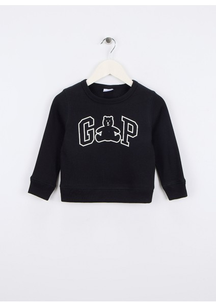 Baskılı Erkek Çocuk Siyah Sweatshırt 791645003