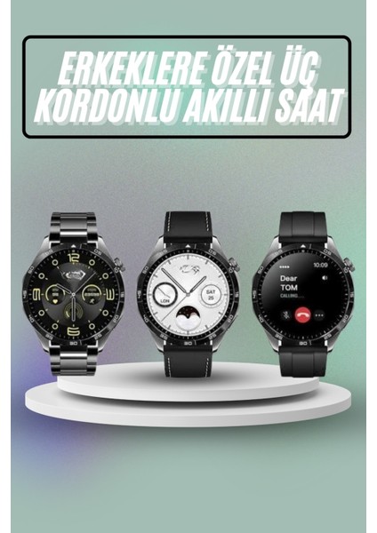 Akıllı Saat Ios ve Android Tüm Telefonlara Uyumlu Çok Fonksiyonlu Amoled Ekran - T907G056-Z9090