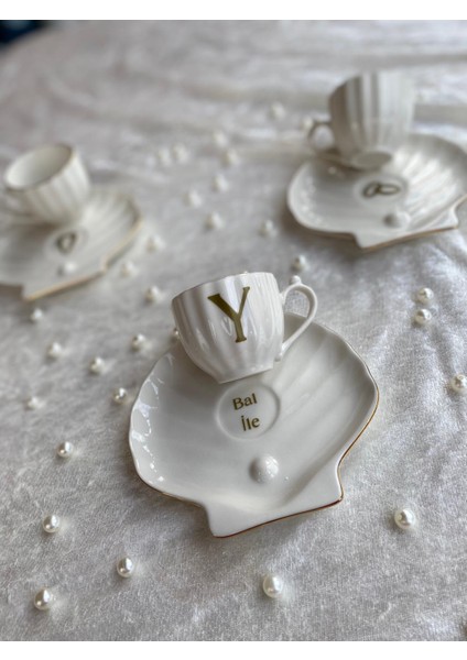 Kişiye Özel Damat Kahvesi Fincanı , Altın Yaldızlı Inci Fincanı , Söz Kahvesi Fincanı 1 Adet