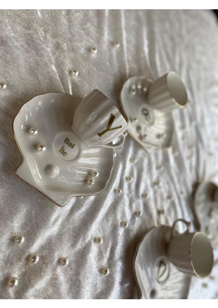 Kişiye Özel Damat Kahvesi Fincanı , Altın Yaldızlı Inci Fincanı , Söz Kahvesi Fincanı 1 Adet modelleri