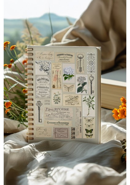 5 Sayfa Vintage Sticker Seti Planner Ajanda Bullet Journal Için Uygun Set fiyatları