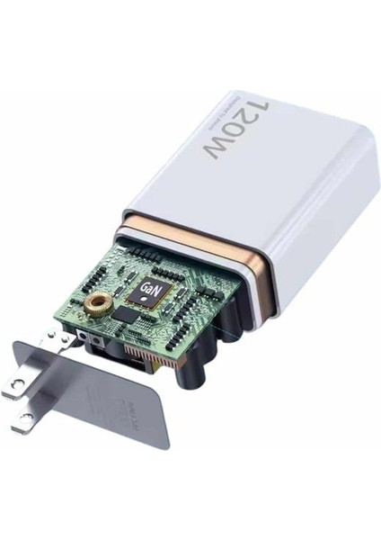 120W Şarj Aleti Hızlı Çift Turbo Şarj Aleti Seti Beyaz - M001R445-K52001 indirimleri